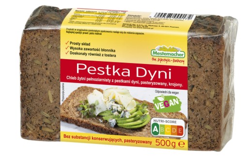 BENUS RAŽNÝ CHLIEB CELOZRNNÝ, TMAVÝ, TEKVICOVÉ SEMIENKO 500g