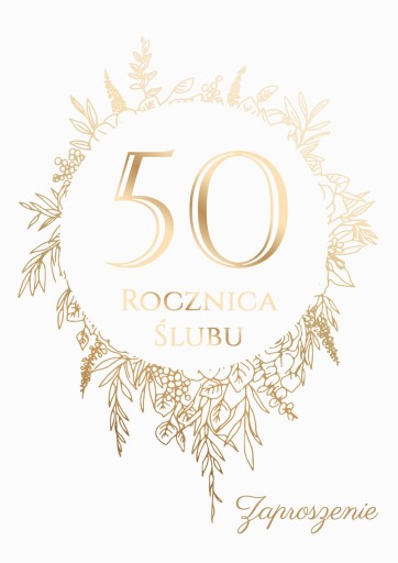 POZVÁNKA NA SVADOBNÉ VÝROČIE - Zlaté výročie