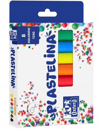 Plastelína Oxford 8 farieb 133g. NOVÁ KVALITA!