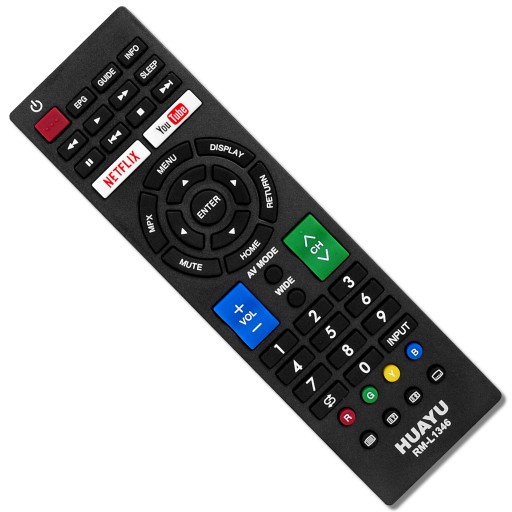 UNIVERZÁLNE DIAĽKOVÉ OVLÁDANIE PRE LCD TV SHARP NETFLIX YT
