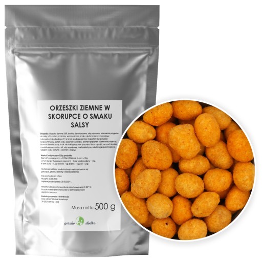 ARAŠIDY V LÚPE SALSA orieškový snack s príchuťou salsy 500g