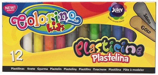 Colorino plastelína 12 ks Zlatá + Strieborná