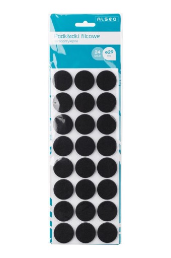 PODLOŽKY PLSTENÉ 29 mm okrúhle čierne 24 ks