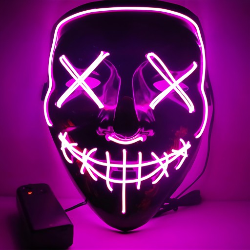 SVIETIACA HALLOWEENSKÁ MASKA LED PARTY ACTA SQUID OSVETLENIE