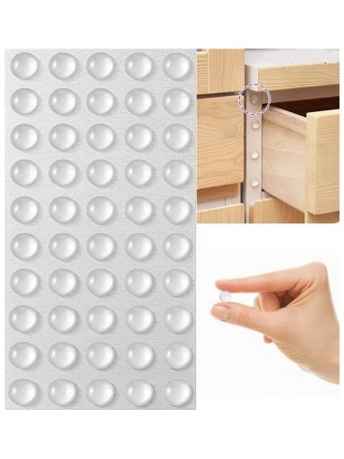 SAMOLEPIACI NÁBYTOKOVÝ NÁBYTOK SILIKÓNOVÉ NÁHRÁTKY NA DVERE 5 x 2 mm 50 ks
