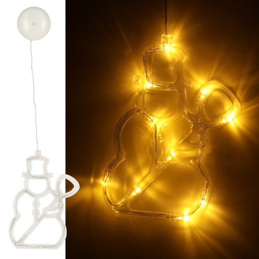 LED svetielka závesná vianočná dekorácia snehuliak 49cm 10 LED