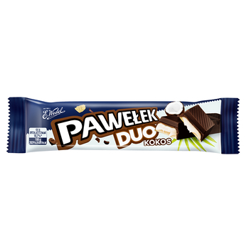 4x 44g WEDEL Pawełek Duo Kokosová tyčinka