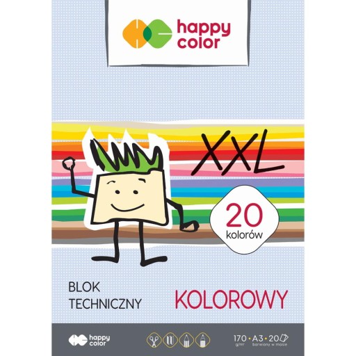 Farebný technický blok Happy Color XXL - A3, 170