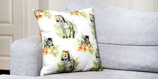 Detská obliečka na vankúš 40x40 cm Zebra Palmové listy
