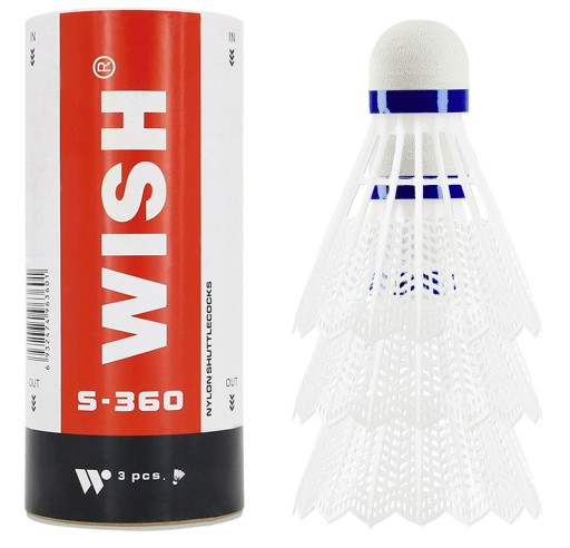 Nylonové badmintonové loptičky 3 ks Sada loptičiek WISH S-360