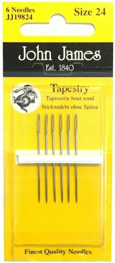 Ihly na vyšívanie tupé č. 24 6ks x 4cm JJ19824