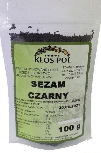 ČIERNY SEZAMOVÝ SEMIENKA 100G SUSHI KŁOS-POL