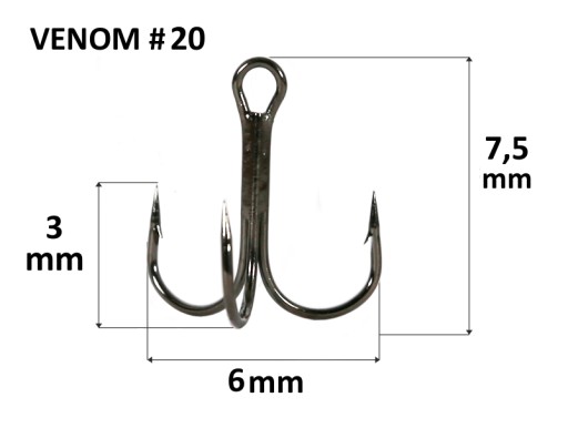 VENOM TRIPLE ANCHOR veľkosť #20 - 10 ks
