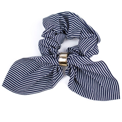 Gumička do vlasov, froté gumička, SCRUNCHIE SCARF, prúžky