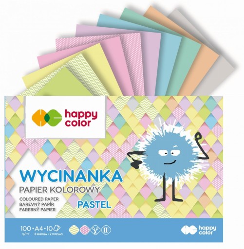 Pastelový farebný papier Happy Color A4 10k