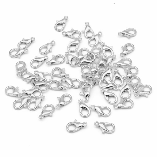 Homárska spona Kovová 12x6mm 50 ks