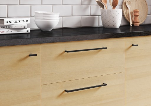 Nábytková úchytka GAMET UU86, matná čierna, 256 mm