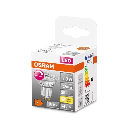 OSRAM LED ŽIAROVKA 4,5W GU10 PAR16 36D 350LM 4000K