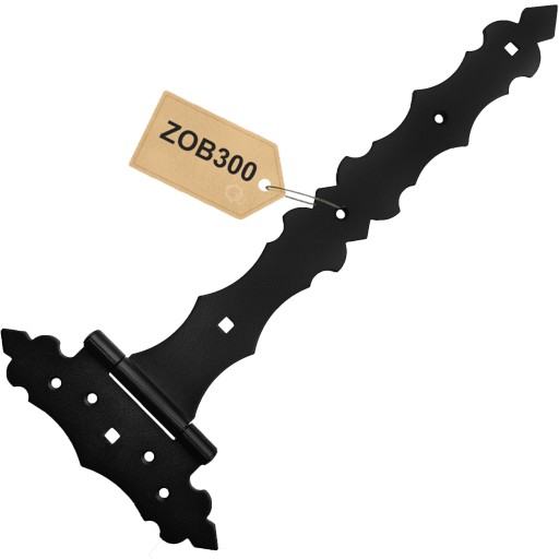 ZOB300C TROJUHOLNÍKOVÝ PÁNT, DEKORATÍVNY, ČIERNY 300x170