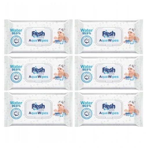 2 x utierky Aqua Fresh Baby 60 kusov 99% voda