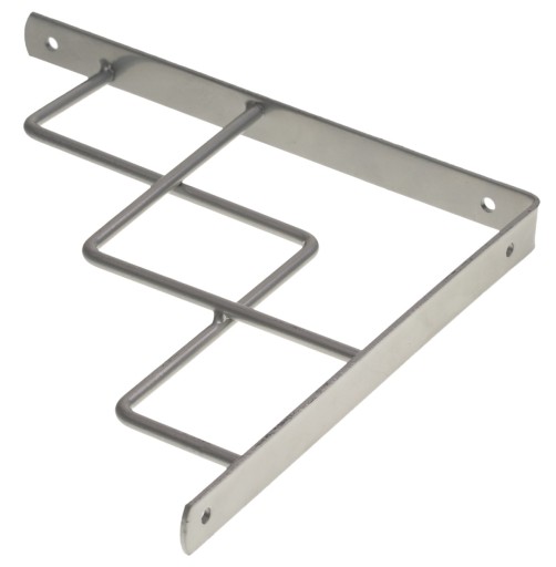 PODPORKA POLICE OCELOVÁ DEKORATÍVNA CIKCAK 250x250mm