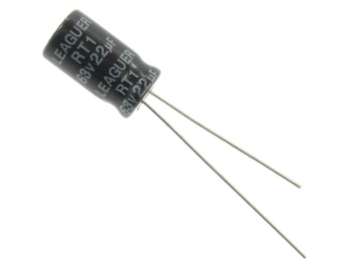 Elektrolytický kondenzátor 22uF 63V 6,5x12mm 5ks
