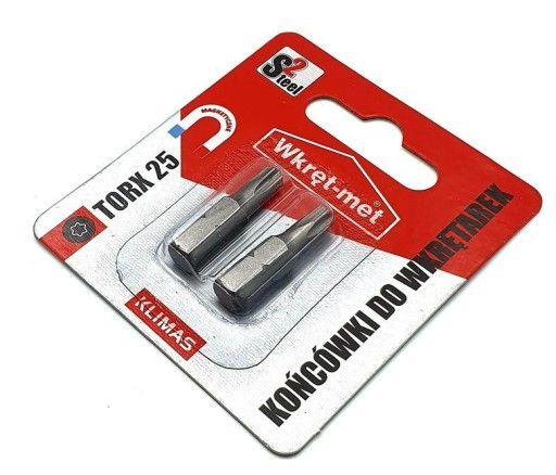 TORX TX25 BITS SKRUTKA BIT MET SKRUTKA 2ks