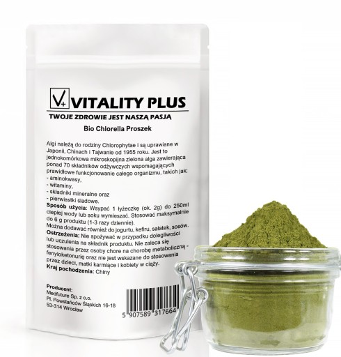 CHLORELLA Bio organický prášok z rias 100g
