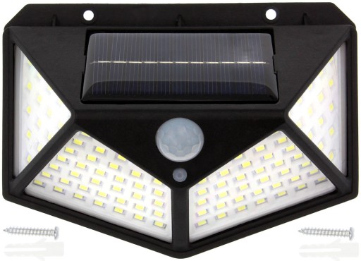 Halogénová solárna lampa 100 LED senzor pohybu Meranie