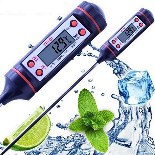 LCD KUCHYNSKÝ TEPLOMER, MÄSO, VÍNO, 300°C