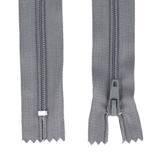 ŠPIRÁLOVÝ Zips #5 - 18 CM - ŠEDÝ