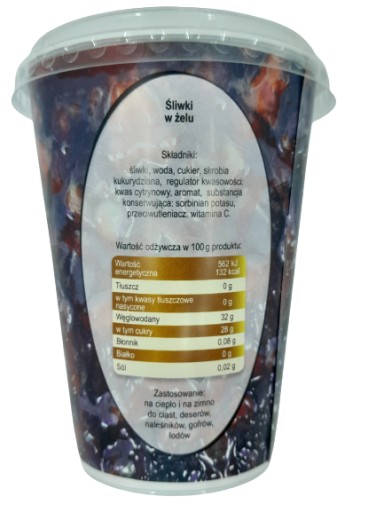 Slivky v géle frużelina koláče dezerty vafle 500 g