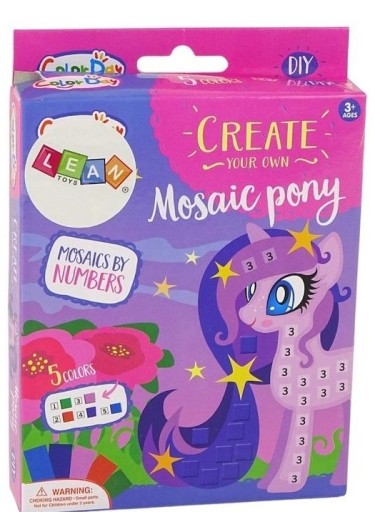 Vkladanie podľa čísel Pony Mosaic Mozaiky pre dievčatá