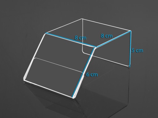 PLEXI VÝSTAVNÝ STOJAN NA ŠPERKY, KAMEŇ 8cm