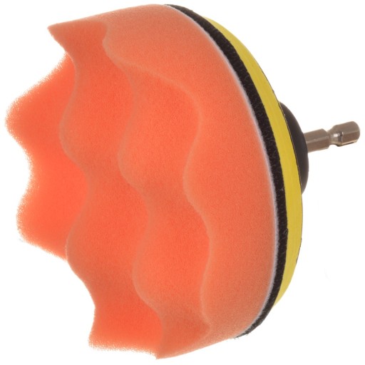 Leštiaci špongia, vlnitá, stredná, podložka na suchý zips, 100 mm