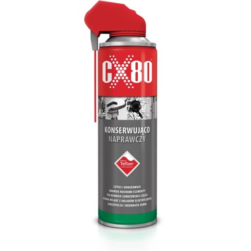CX80 TEFLON DUO SPRAY Prostriedok na údržbu, opravy a proti priľnavosti 250 ml