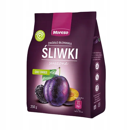 SUŠENÉ SLIVKY, CELÉ OVOCIE 250G MORESO