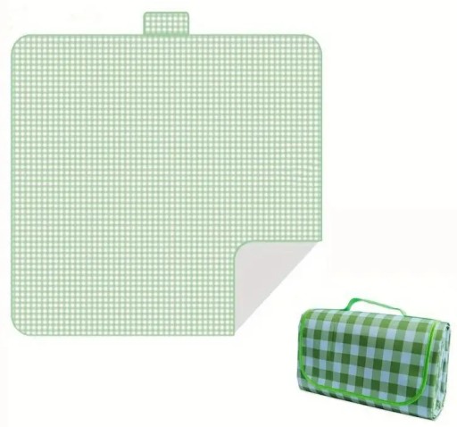 PLÁŽOVÁ PIKNIKOVÁ DEKA VODEODOLNÁ DEKA VEĽKÁ S PRENOSNÝM POUZDROM 200x200cm