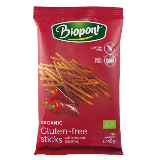 Bezlepkové BIO paprikové tyčinky 45g