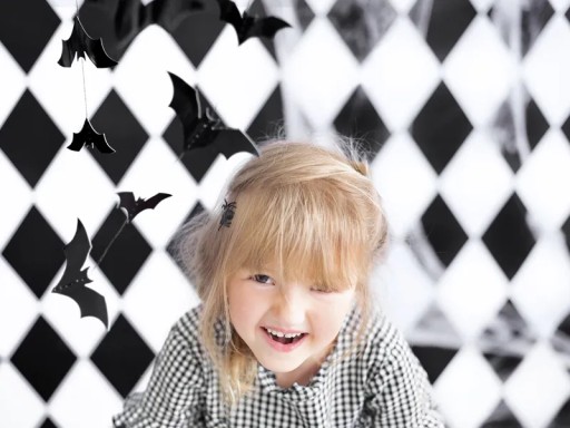 Garland Bats Black Banner Wednesday Addams
