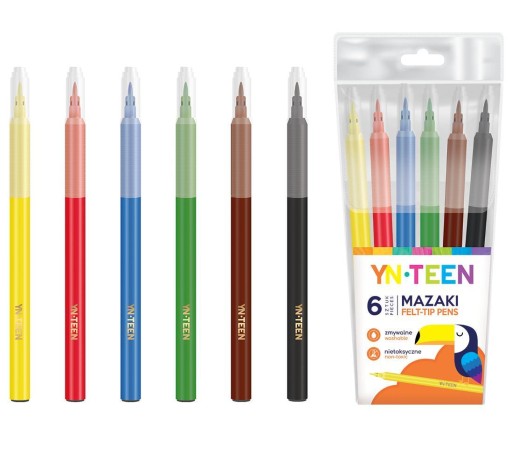 Popisovače INTERDRUK, popisovače, 6 farieb