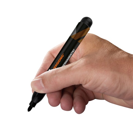 Permanentný popisovač okrúhly, okrúhly, ČIERNA