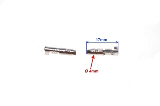 Samec konektor 4 mm okrúhly, 10 kusov