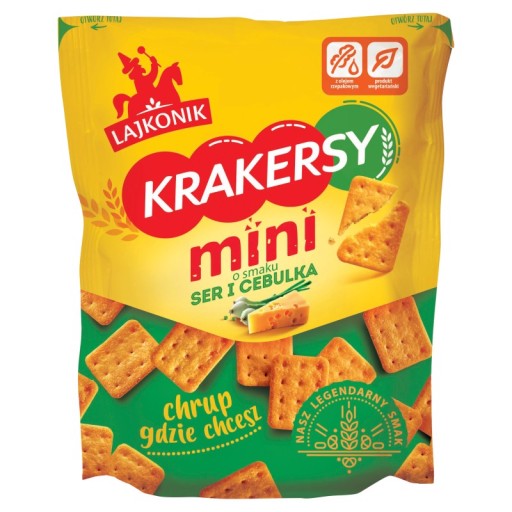 Lajkonik Crackers mini syr a cibuľa 100 g