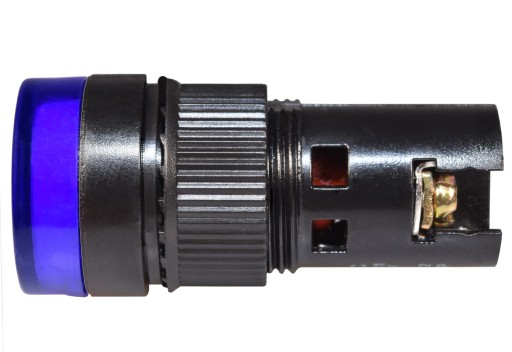 Signálne svetlo 16mm LED 24V modré