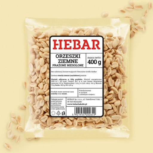 ARAŠIDY PRAŽENÉ 400 G BEZ SOLI, NESOLENÉ