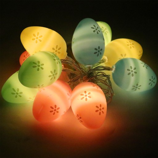 VAJCIA SVETELNÉ VENCOVÉ LAMPY 10 LED VEĽKONOČNÉ