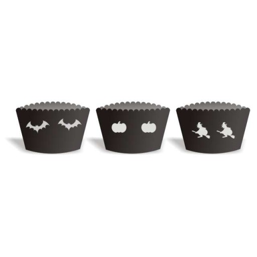 HALLOWEEN ozdobné košíčky na muffiny mix 6 ks