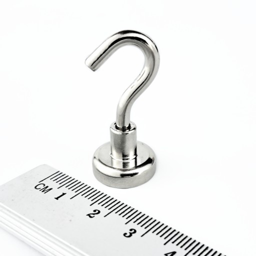 SILNÝ NEODYMIOVÝ MAGNET 16 MM SO STROPNÝM HÁKOM