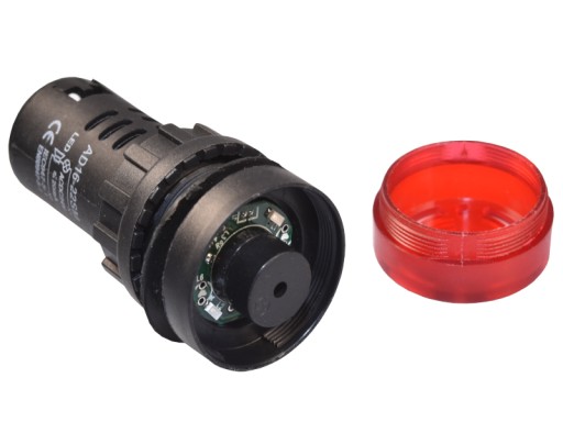 16mm LED indikátor s 12V DC bzučiakom
